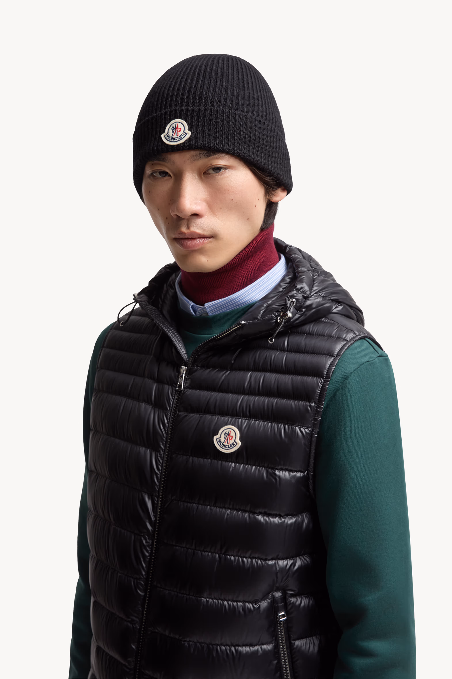 Bonnet en laine Mixte Noir Moncler 2